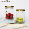 Wholesale Cheap Round Bottles Glass Jars Food Storage 100ml 200ml 300ml 400ml 500ml 700ml 1000ml variety size with metal Lids